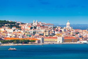 Lisbon Skyline as seen from Almada (Portugal)