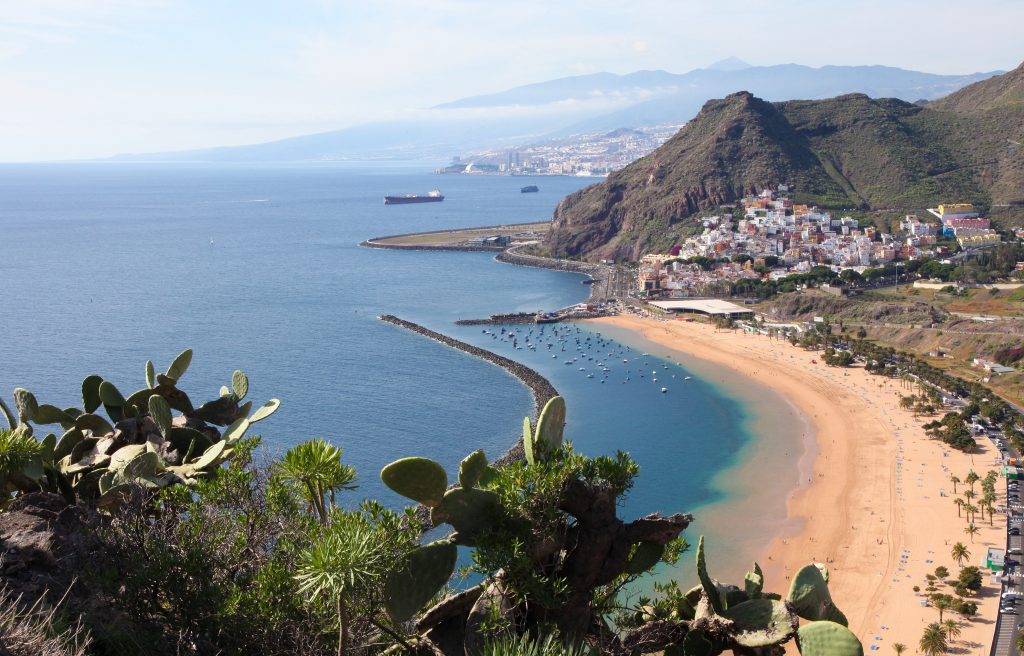 Sea view and bay on the Canary Islands.