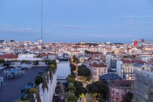City view Lisbon by night.