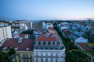 Lisbon City View, roof tops.