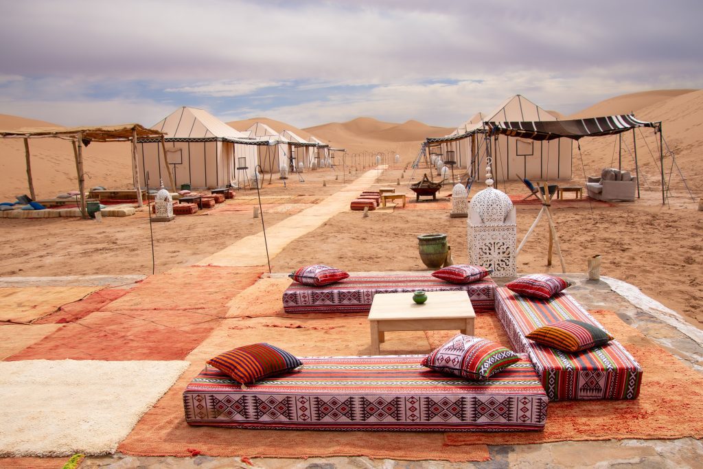 Luxury Bivouac in the Desert in Morocco.