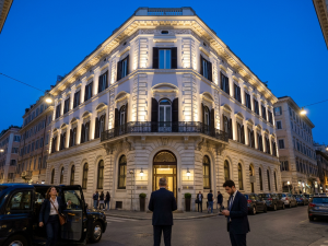 Boutique hotel event space in the Trastevere district of Rome.